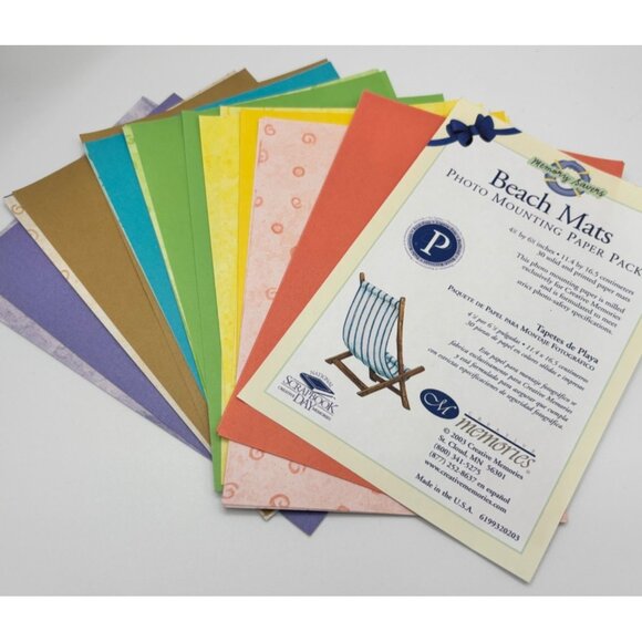 Creative Memories Other - Creative Memories Photo Mounting Paper Pack Beach Mats 4x6 Inches Scrapbook 30pc